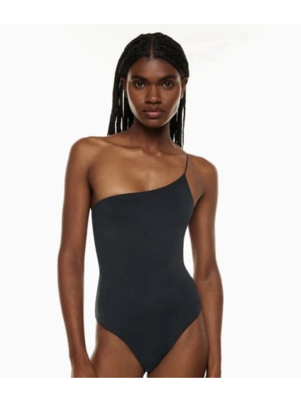 Babaton Asymmetric One-Shoulder Black Swimsuit